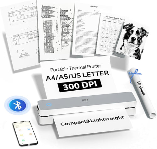 Portable A4 Thermal Printer 300DPI Wireless Inkless USB