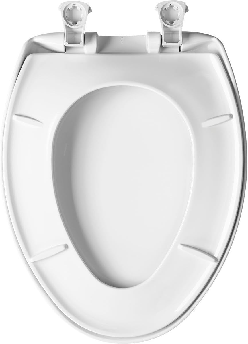 Blush Elongated Toilet Seat Soft Close Closed Front Easy-Clean