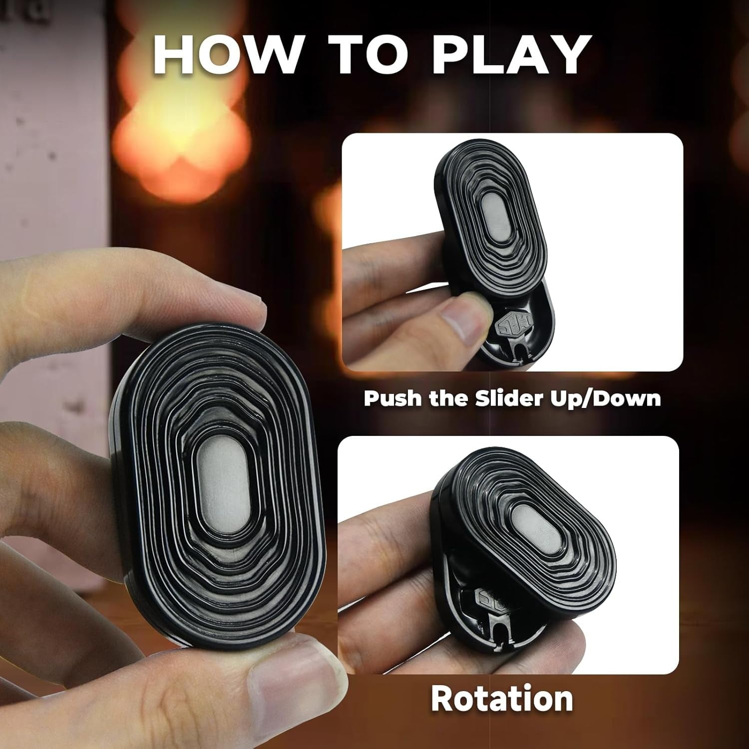 Stainless Steel Mechanical Fidget Slider Ripple EDC Stress Relief Toy