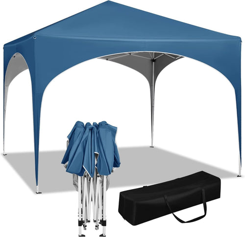 3x3M Pop-Up Gazebo Folding Event Tent Waterproof UV-Protected Blue