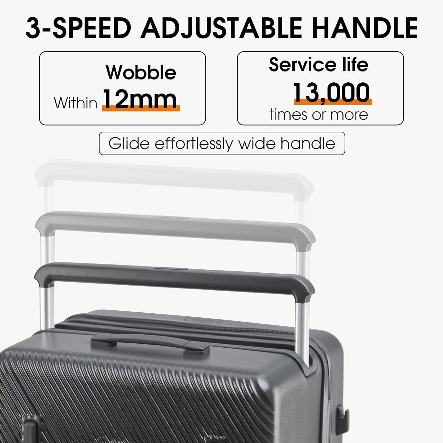 26” Expandable Trunk Style Checked Luggage Hard Shell Spinner Lock