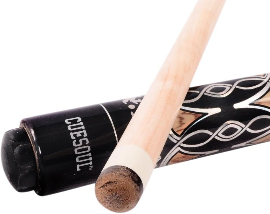58in Pool Cue Stick 13mm Tip Irish Linen Wrap 19-21oz Hardwood Billiards