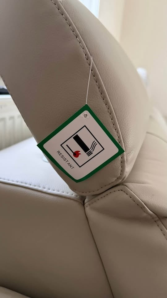 Ivory Leather Air Storage L-Shape Corner Sofa (PTP)