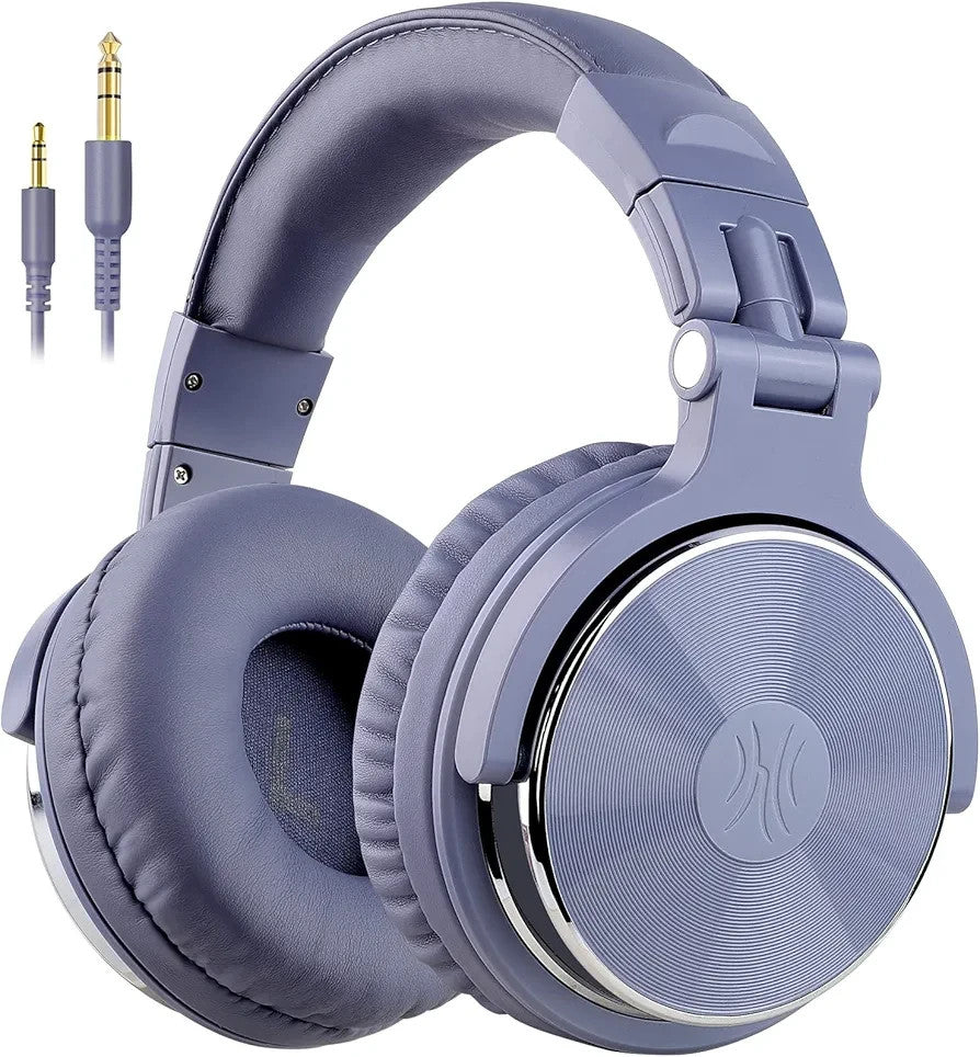 Studio Over Ear Headphones Hi-Fi 50mm Driver DJ Monitoring Blue