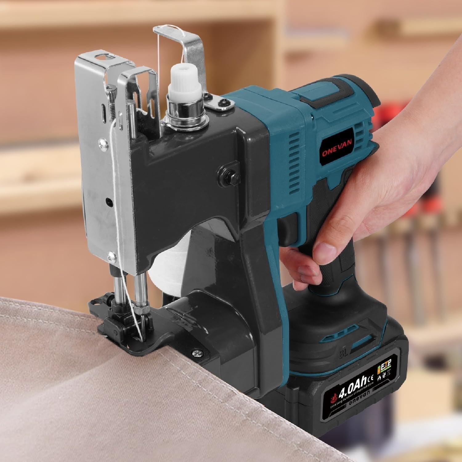 Cordless Bag Closer Sewing Machine Portable Sack Stitcher 0.2–6mm