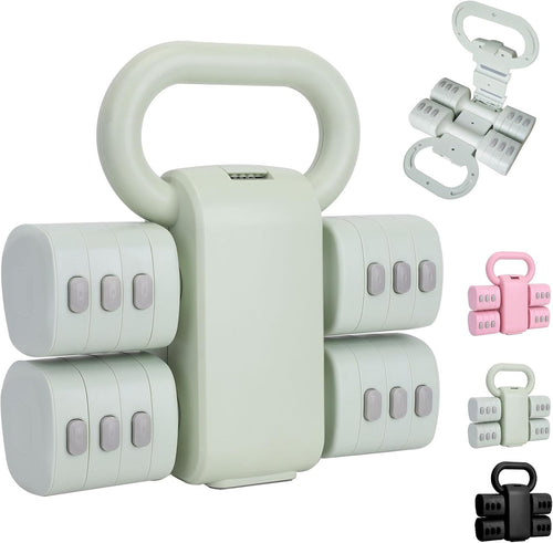 2-in-1 Adjustable Dumbbell Kettlebell Set 1–2.5KG Each Fast Adjust Home Gym