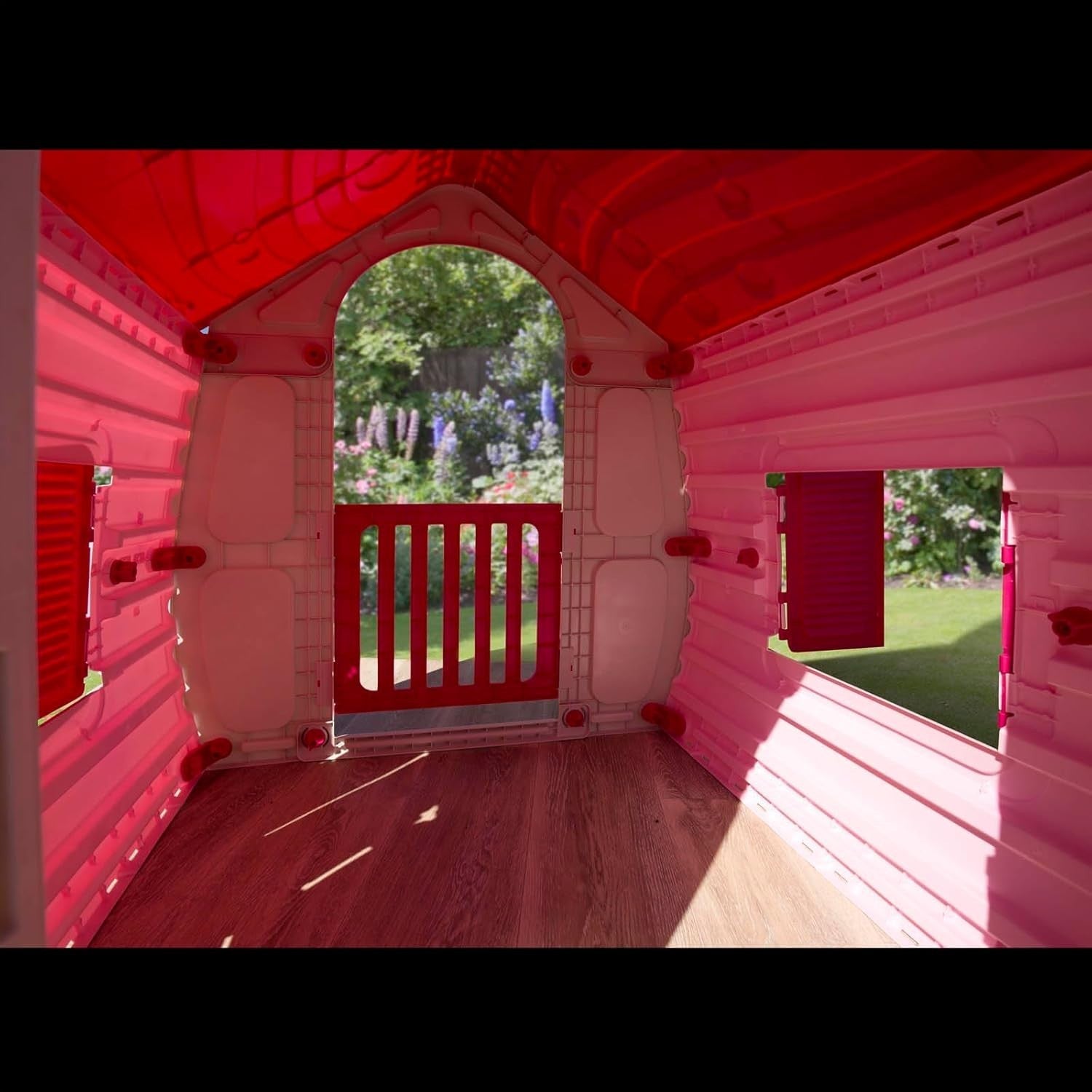 Pink Kids Playhouse Wendy House Indoor Outdoor Plastic Garden Fun