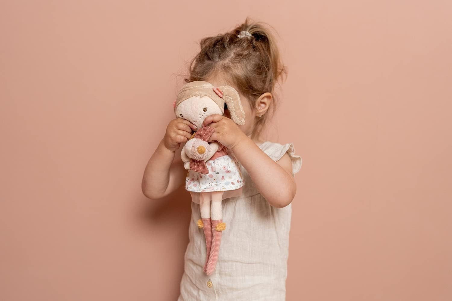 35cm Rag Doll Soft Cuddly Plush Toy with Bird Companion Baby Gift