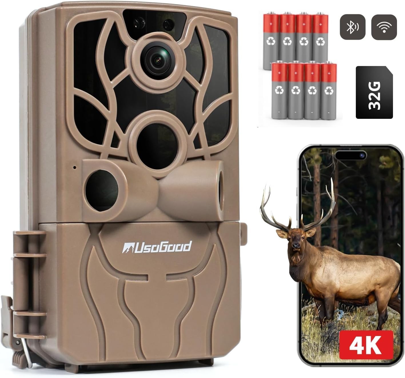 4K 48MP WiFi Trail Camera Night Vision Wildlife Hunting Camera Kit