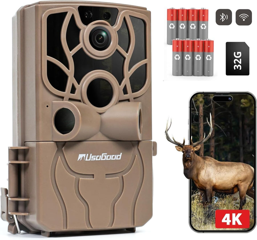 4K 48MP WiFi Trail Camera Night Vision Wildlife Hunting Camera Kit