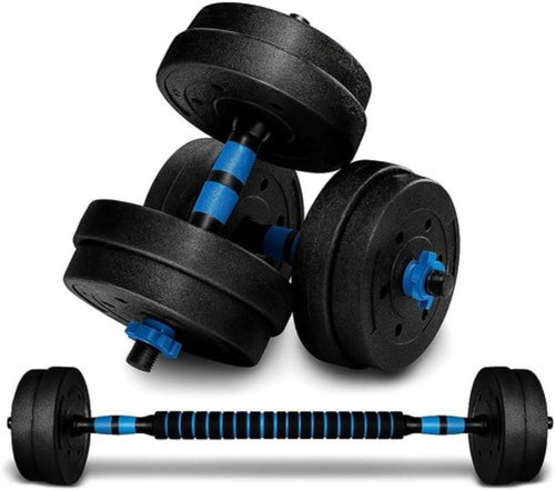 Adjustable Dumbbell Barbell Set 10–50kg Home Gym Weights Spin Lock Bars