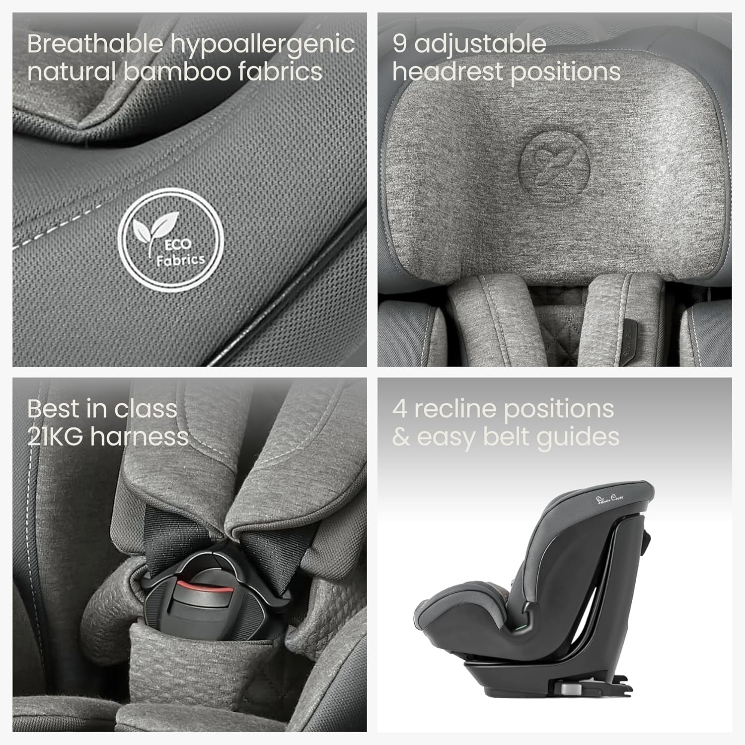i-Size Toddler Car Seat ISOFIX 15 Months–12 Years 5-Point Harness Safety