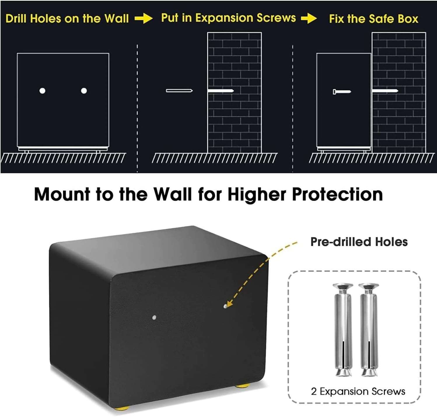 Digital Security Safe Box Electronic Keypad Cash Jewelry Safe 40cm