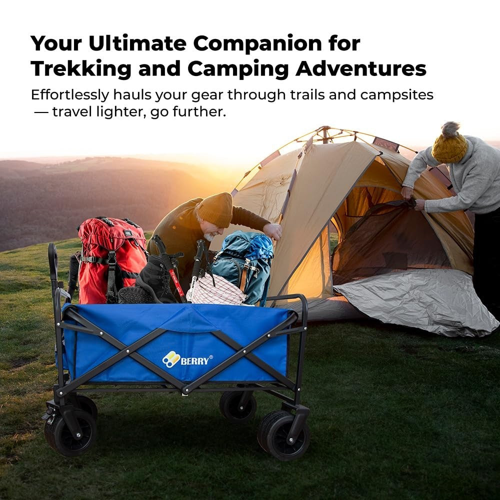 Heavy Duty Collapsible Wagon 150KG for Camping, Beach & Garden Use