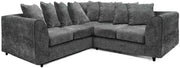 Grey 2C2 Corner Sofa 5 Seater Fabric Couch – L Shape Dual Arm Comfy Suite
