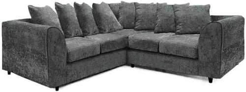 Grey 2C2 Corner Sofa 5 Seater Fabric Couch – L Shape Dual Arm Comfy Suite