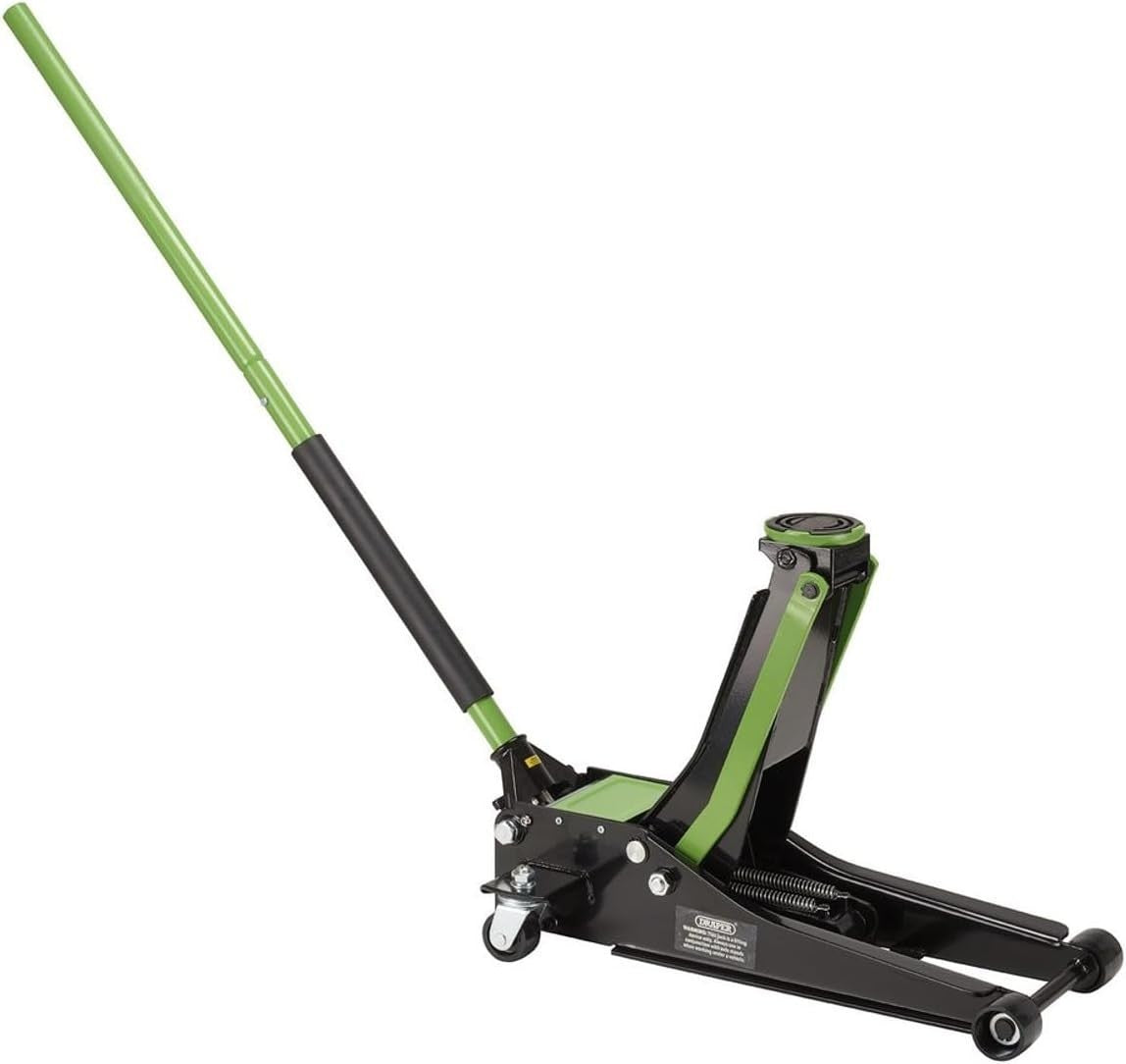 3 Ton Low Profile Trolley Jack 75–505 mm Heavy Duty Car Lift Green/Black