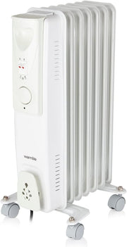 Warmlite WL43003YW 1500W Oil Filled Radiator with 3 power Settings and Adjustabl