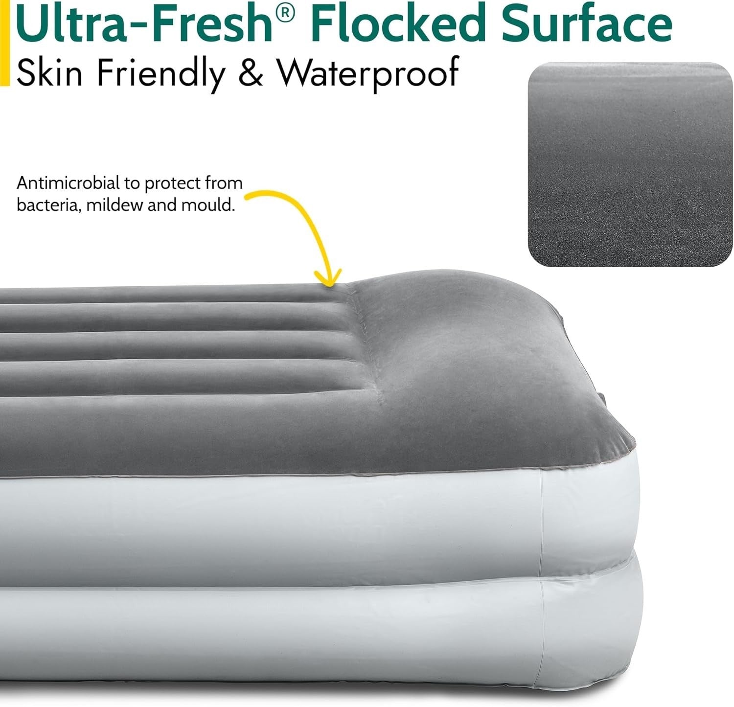 Deluxe Single Airbed with Built-In Electric Pump & Pillow – Waterproof Comfort