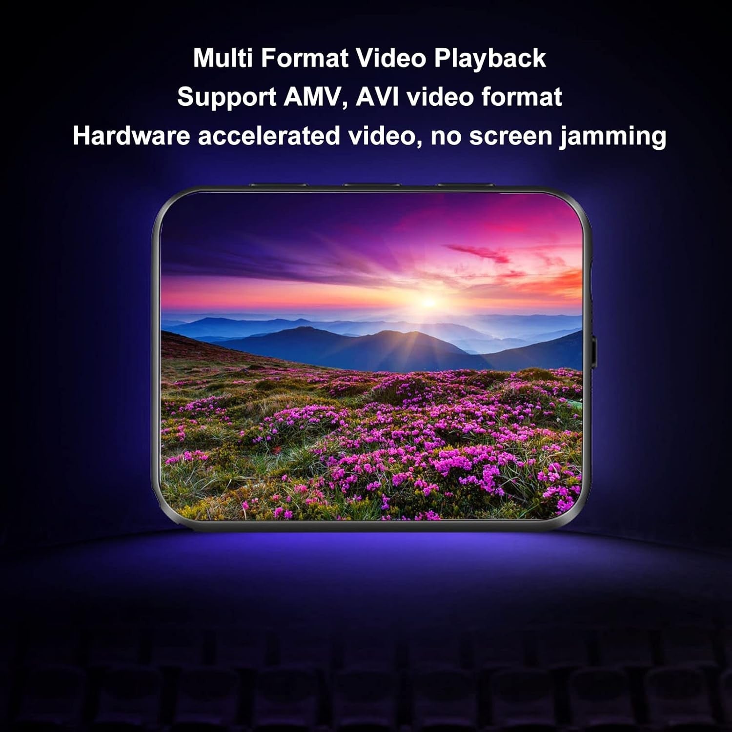 Bluetooth 5.0 MP3 Player Touch Screen HiFi FM Video Rose Gold