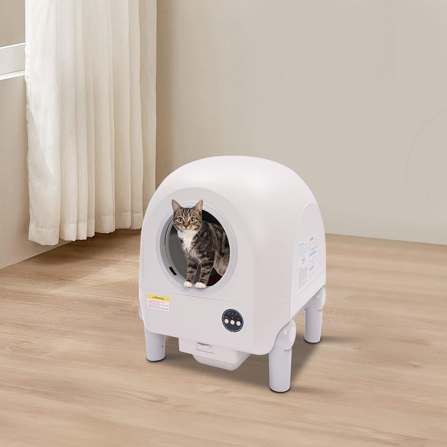 Self Cleaning Cat Litter Box App Control 68L Smart Odor Free XL
