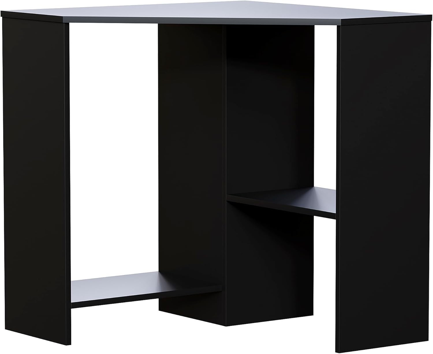 Corner Computer Desk with Shelves Small Home Office PC Laptop Study Table