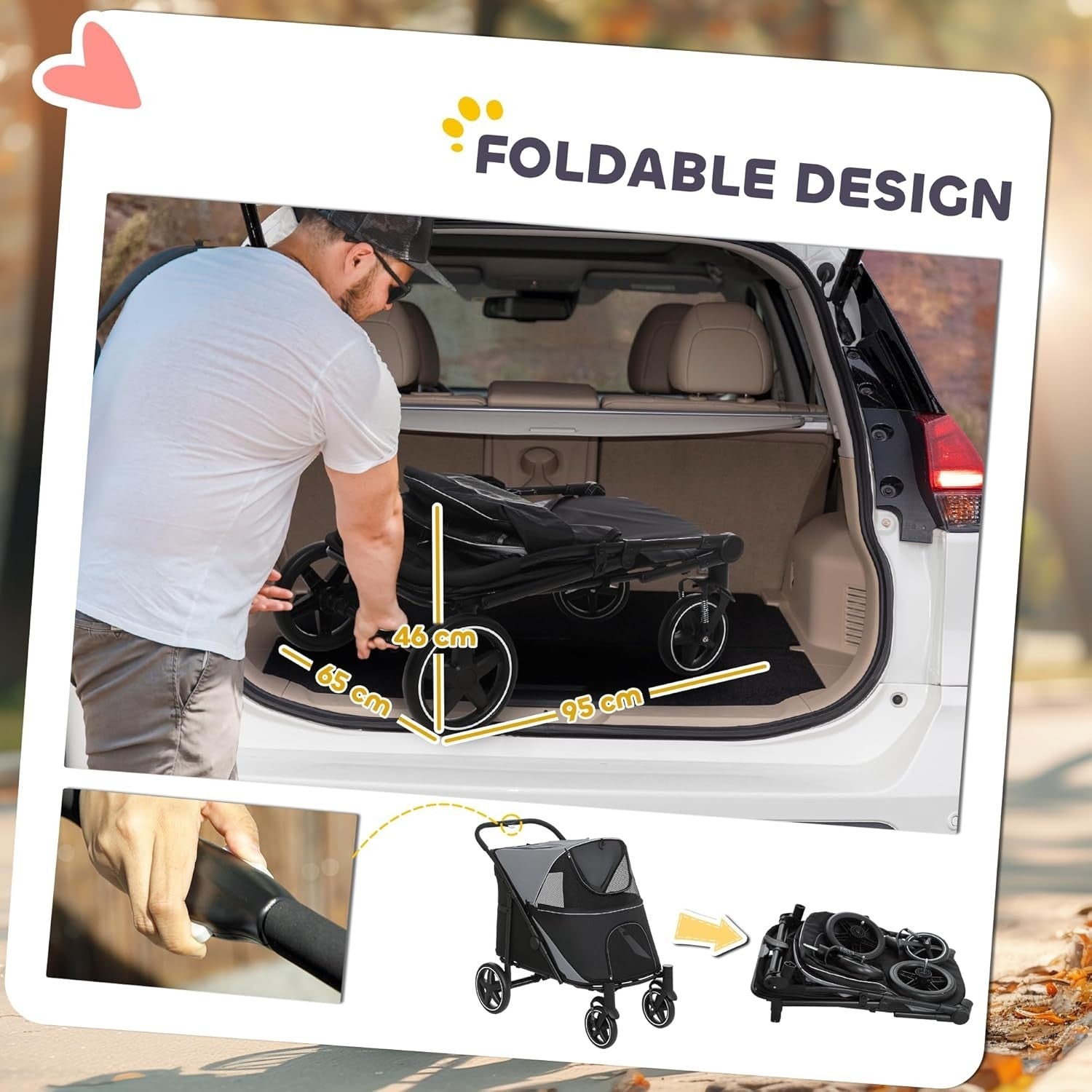 2‑in‑1 Twin Pram Foldable Double Pushchair Reversible Black