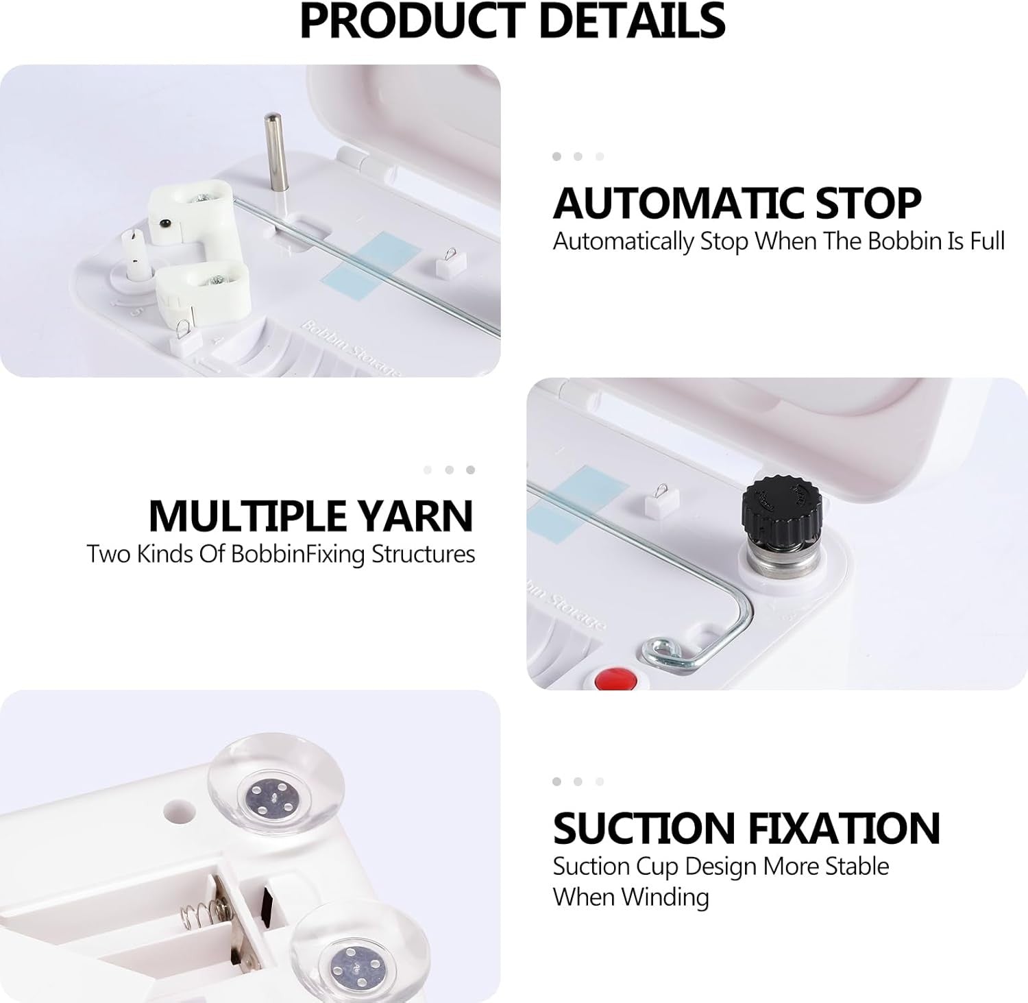 Electric Bobbin Winder USB Battery Automatic Sewing Machine Spool Winder