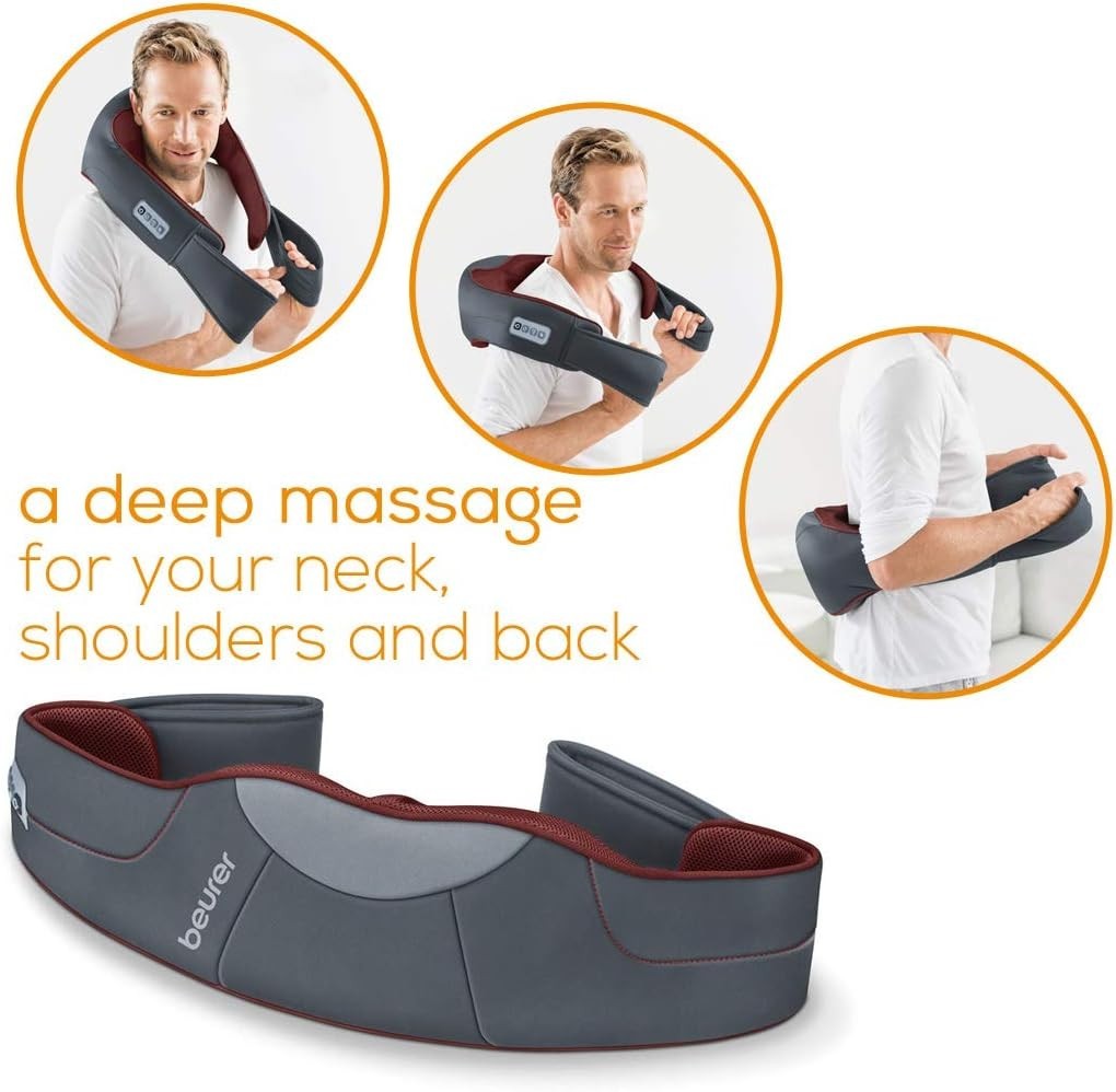 3D Shiatsu Neck Shoulder Back Massager Belt | Heat & Infrared Therapy