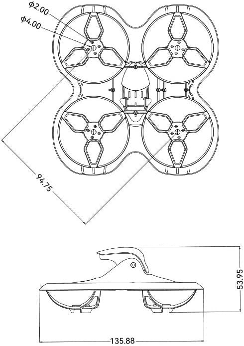 95mm FPV Drone Frame for Cetus X Brushless | Adjustable Tilt | PA12 Durable