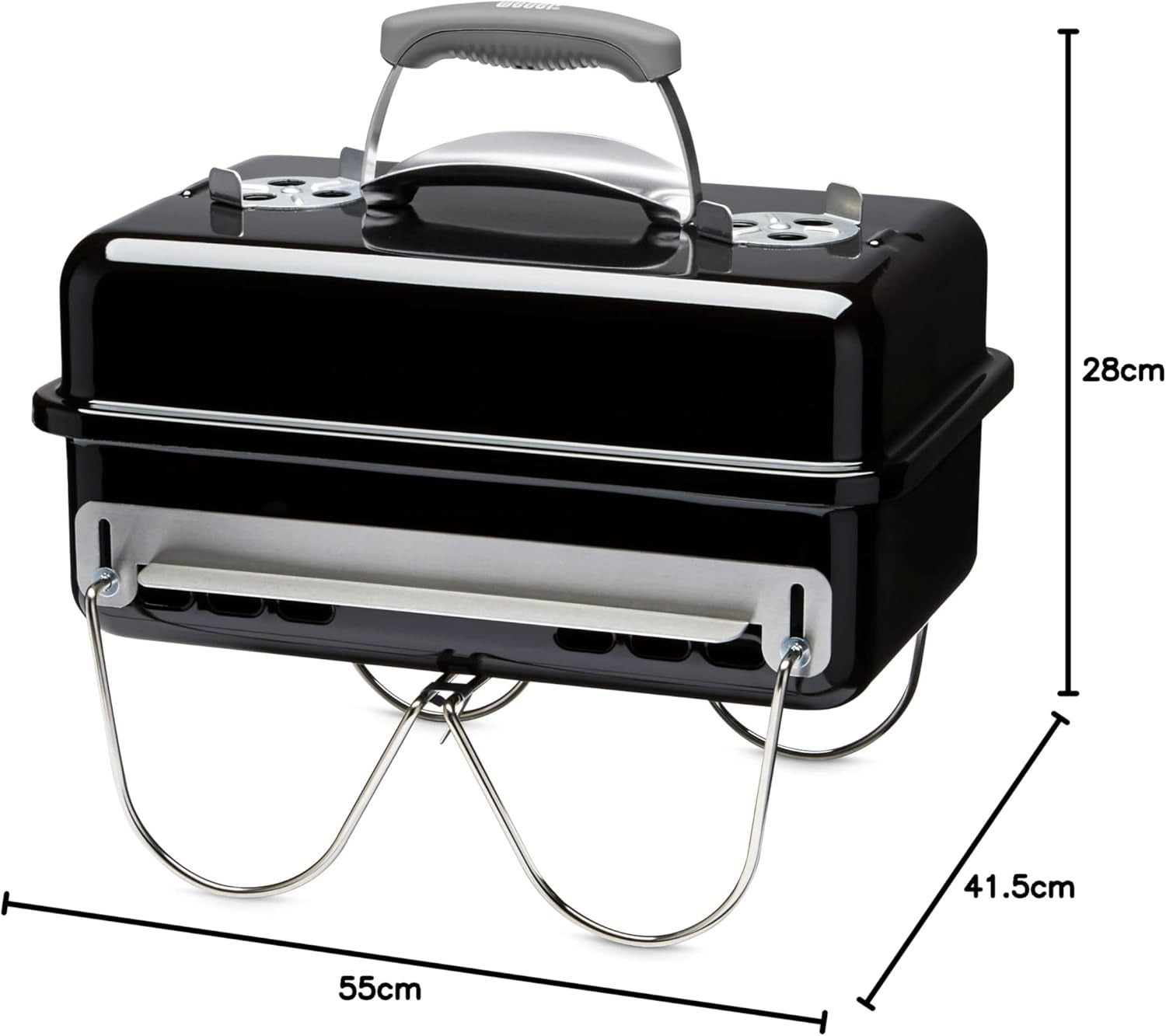 Portable Charcoal BBQ Grill with Folding Legs – Compact Alloy Steel