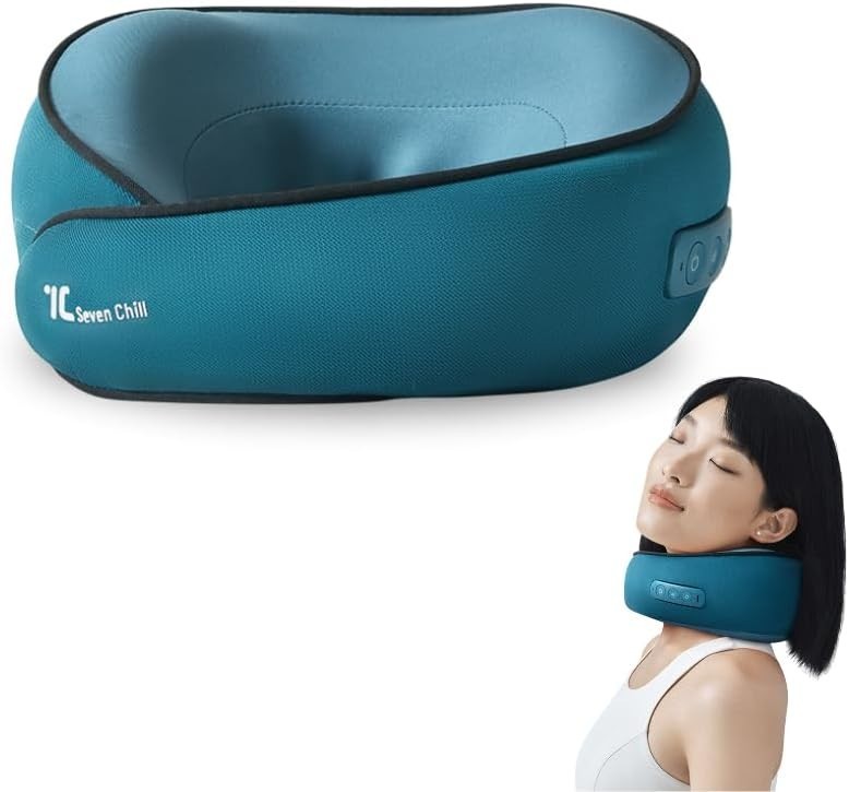 Heated Neck Massager Pillow Cordless Deep Tissue Pain Relief Cushion