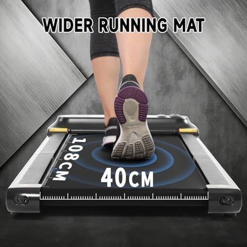 180° Folding Walking Pad 2HP Under Desk Treadmill LED Bluetooth APP Remote 120kg