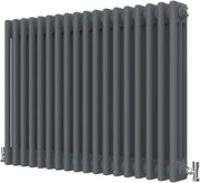 600x830mm Anthracite 3 Column Cast Iron Style Radiator Central Heating