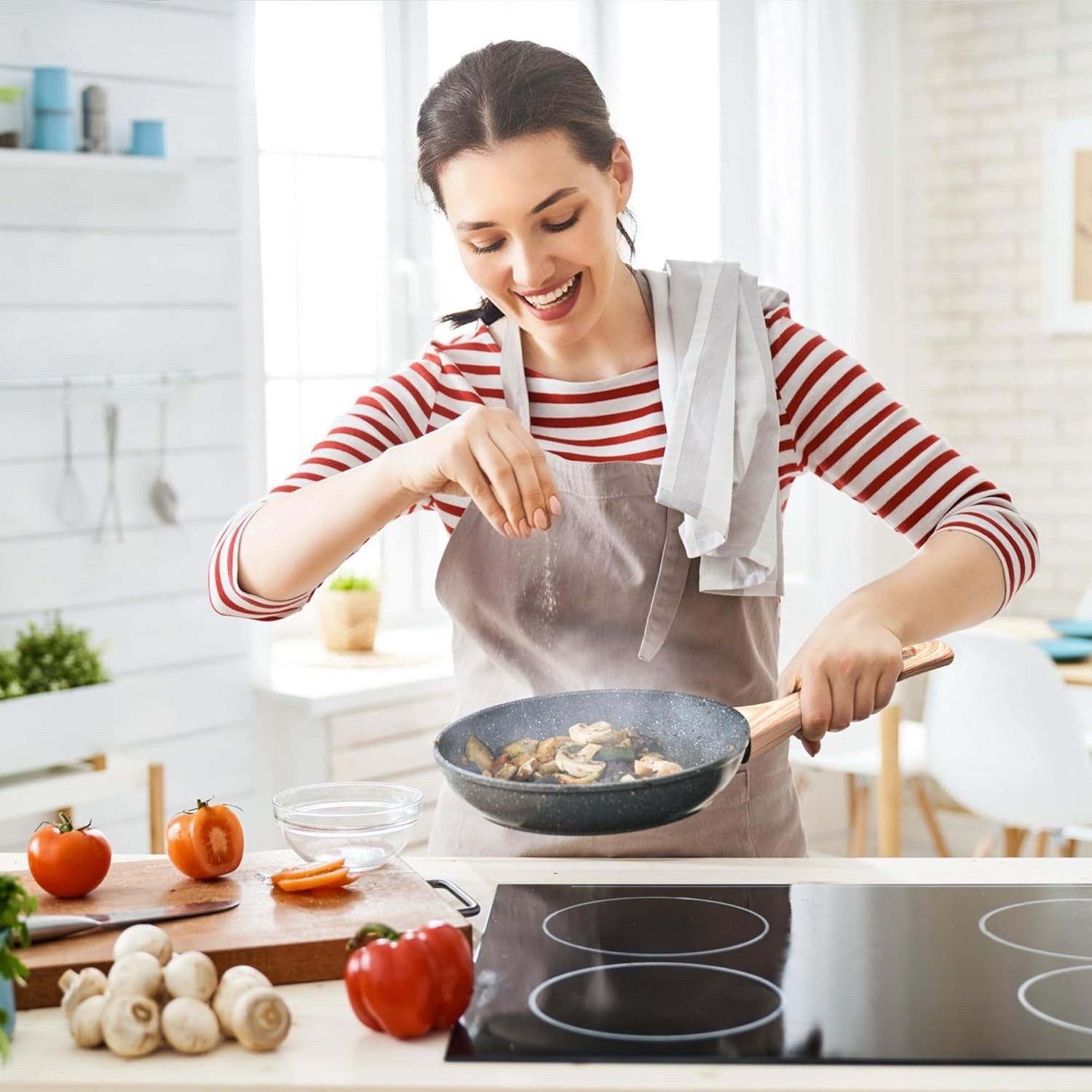 19pcs Black Granite Non-Stick Cookware Set – Induction Safe, All Hobs, PFOA Free
