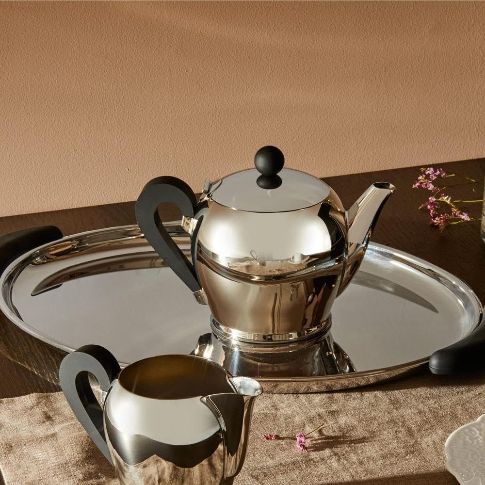 Stainless Steel Teapot 1.22L Mirror Polished Tea Pot with Lid Silver
