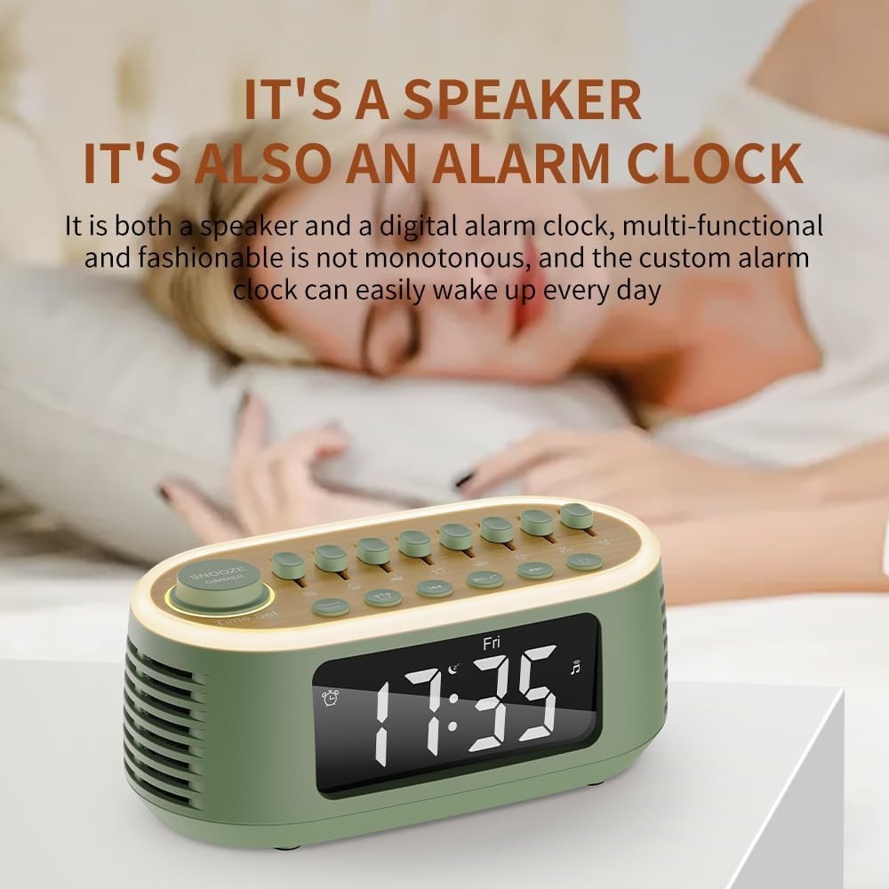 White Noise Machine Bluetooth Speaker with LED Night Light & Sleep Timer