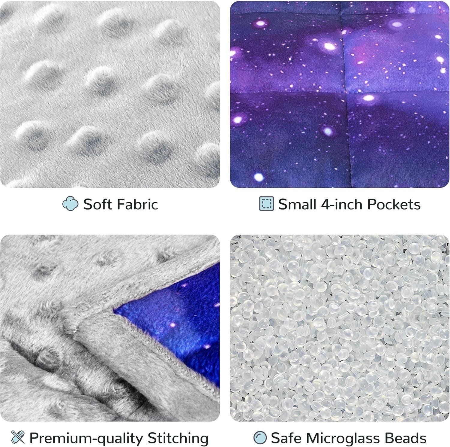 Nebula Galaxy 7lbs Weighted Blanket 41x60 Inches – Ultra Soft & Cozy