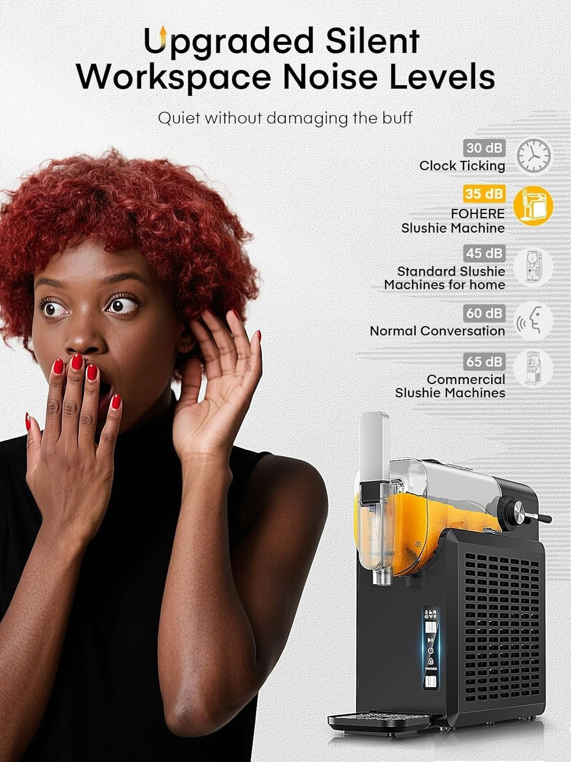 Frozen Drink Slush Machine 2L Self Cleaning No Ice Cocktails Milkshakes