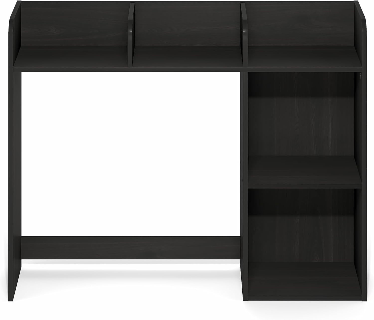 94cm Desk Hutch Shelf 5-Tier Desktop Organizer with Monitor Space Espresso