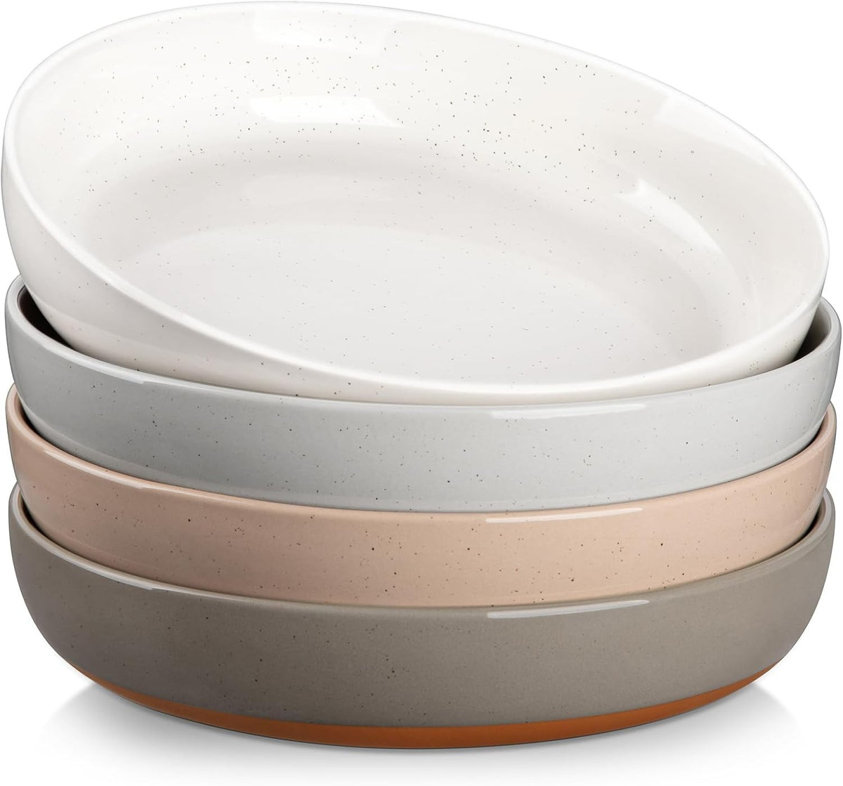 4 Piece Large Pasta Bowls 48oz Ceramic Soup Bowls Microwave Dishwasher Safe