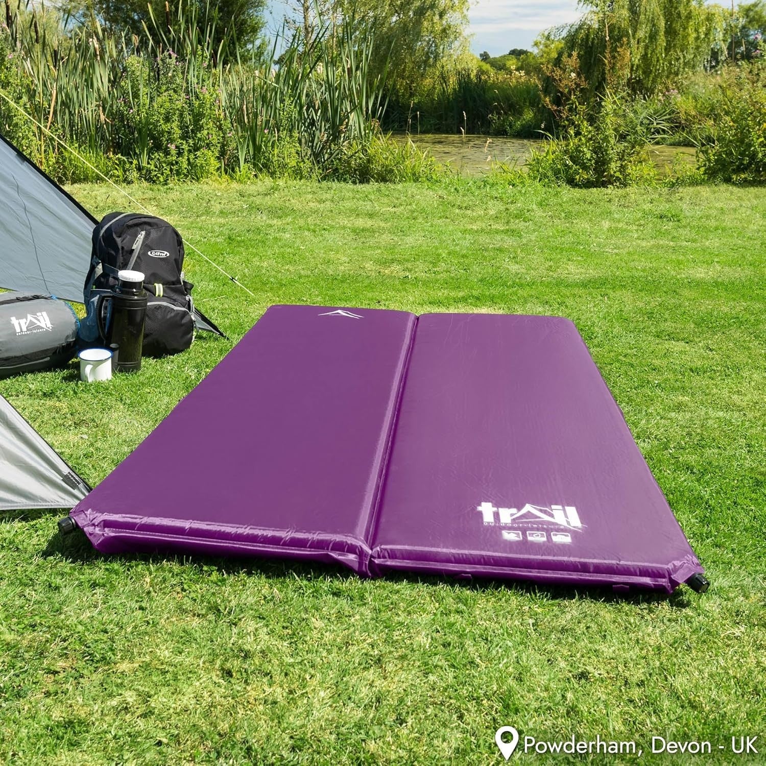 Double Self-Inflating Camping Mat – Thick 5cm Outdoor Sleeping Mattress