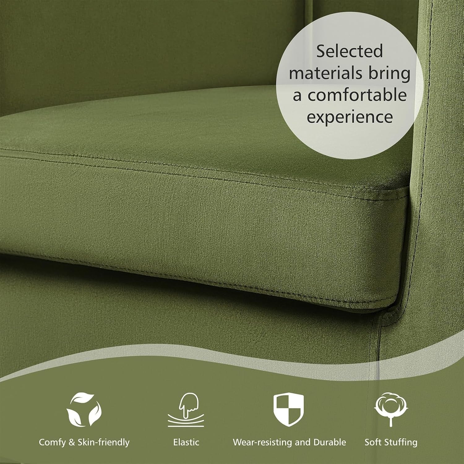 Velvet Tub Chair Armchair Green Lounge Barrel Seat Sofa Modern Upholstered