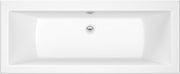 1800x800mm Double Ended Square Bath White Gloss Acrylic Adjustable Feet