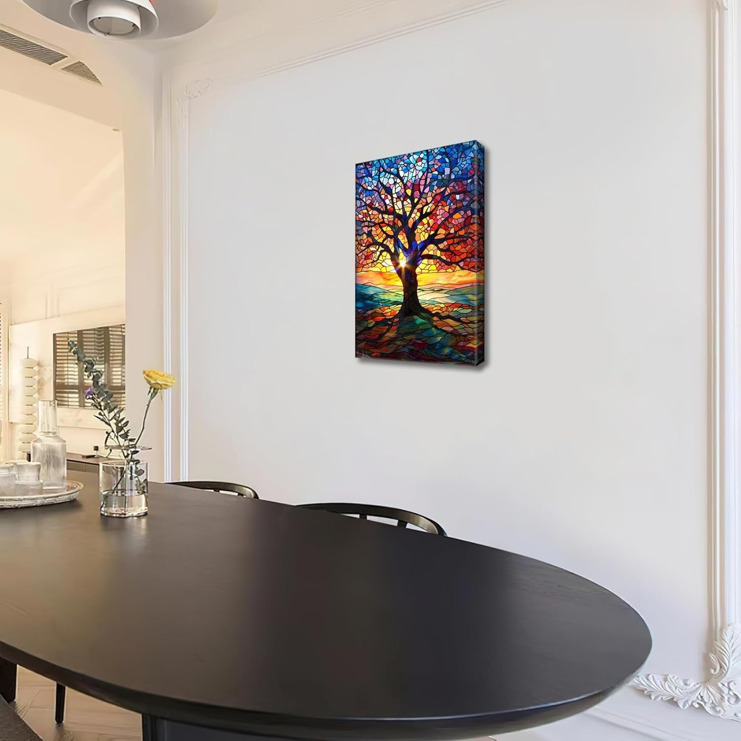 Tree of Life Canvas Wall Art 40x60cm Framed Colourful Print