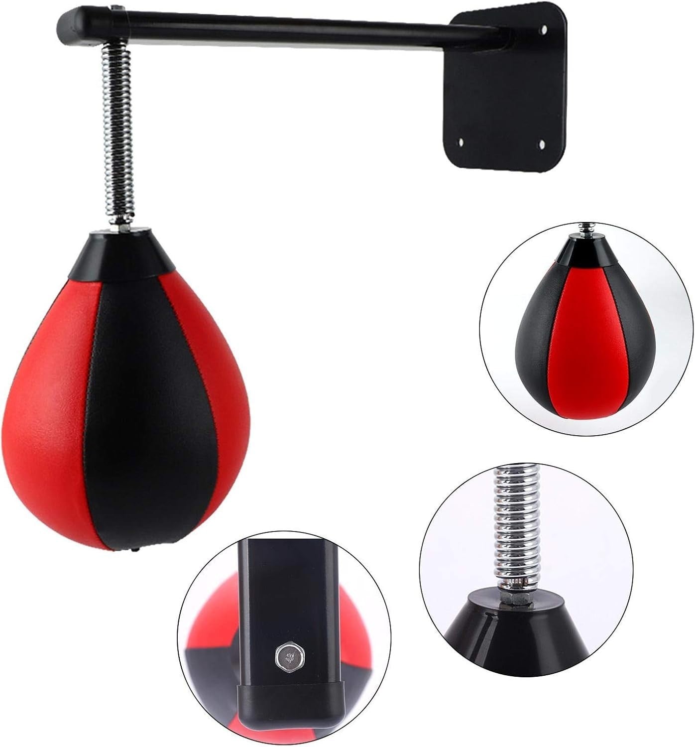 Hanging Speed Punch Ball Boxing Wall Mount PU Reflex Trainer