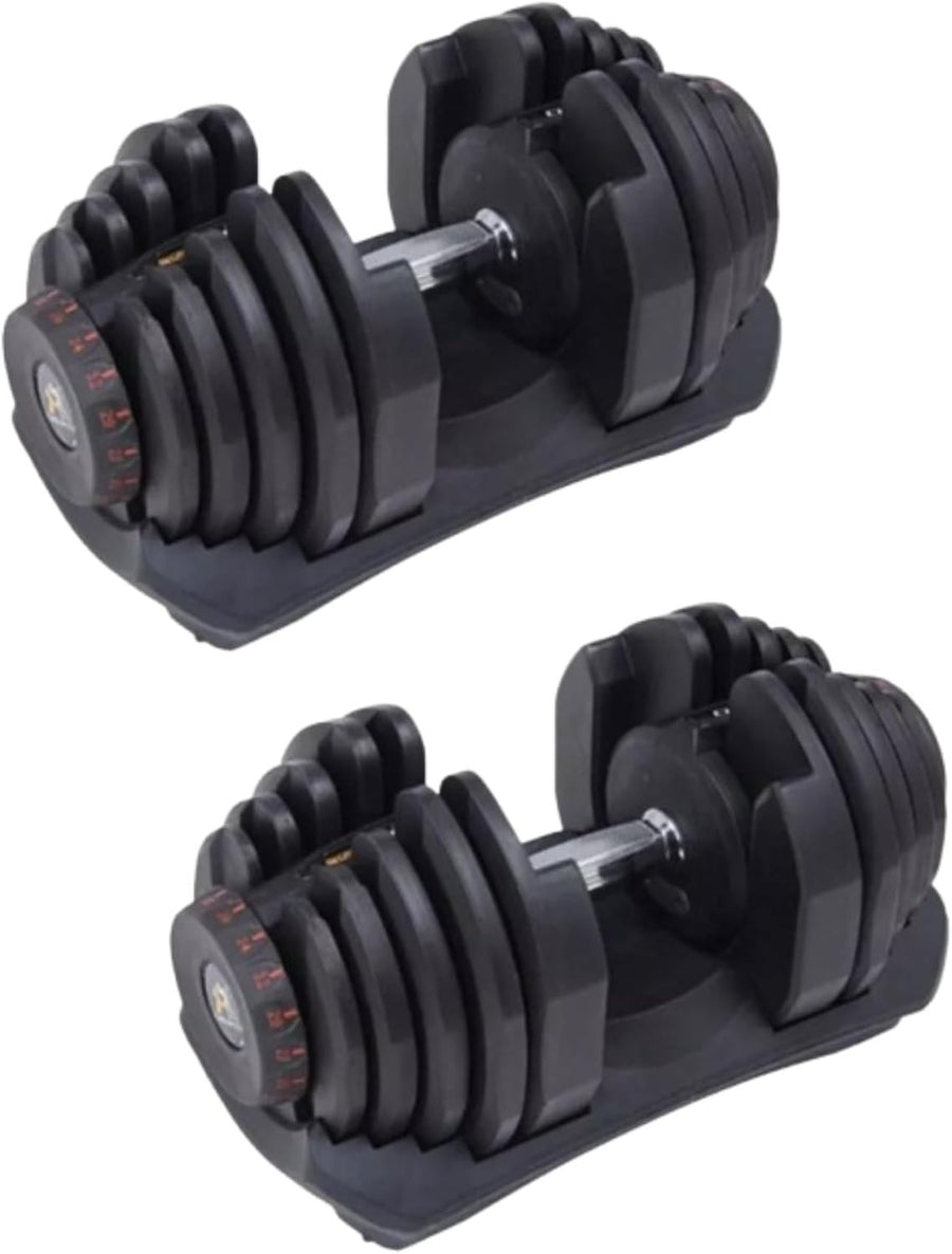Smart Adjustable Dumbbell 24kg or 40kg Quick Dial Non-Slip Home Gym