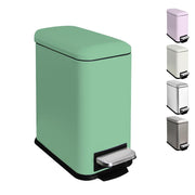5L Bathroom Pedal Bin Soft Close Stainless Steel Green