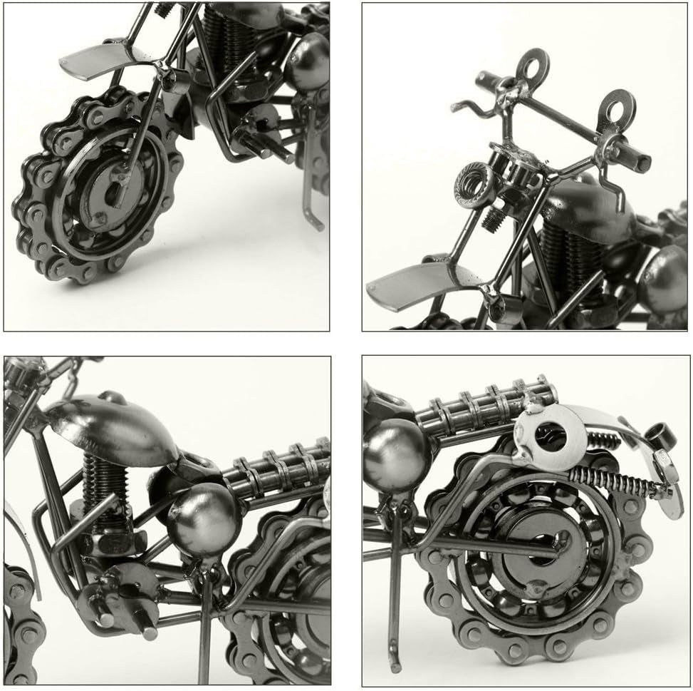 Retro Iron Motorcycle Model with Moving Wheels – Kids Room Decor & Gift