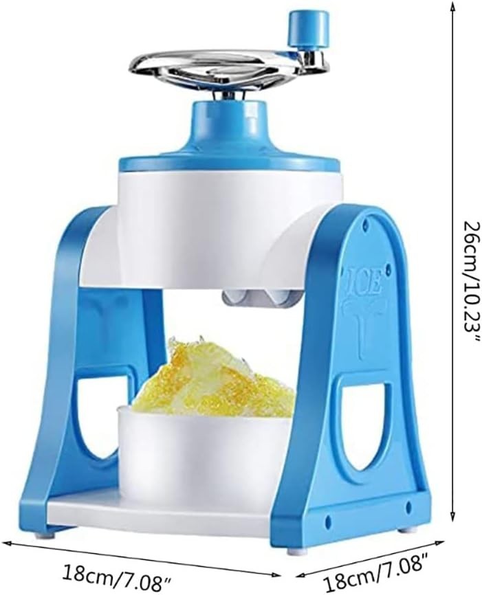 Manual Ice Crusher Hand Crank Snow Cone Slushie Maker Portable